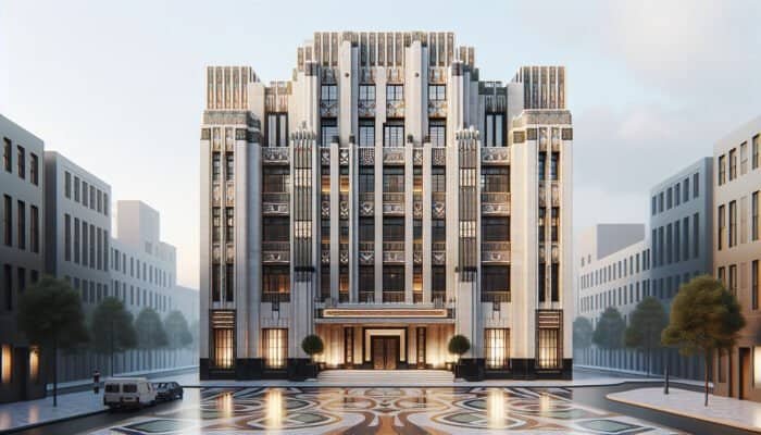 Art Deco building in London featuring terrazzo flooring, illustrating its journey from opulence to contemporary adaptability.