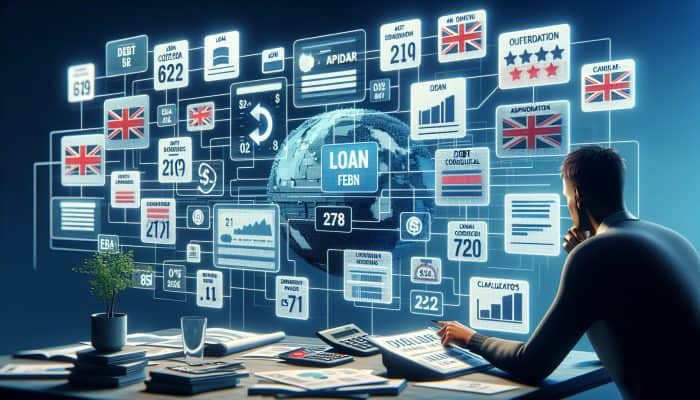 Harnessing Debt Consolidation for Swift Credit Improvement: UK Strategies | DCL Individual reviewing financial documents and comparing loan offers for debt consolidation in the UK.