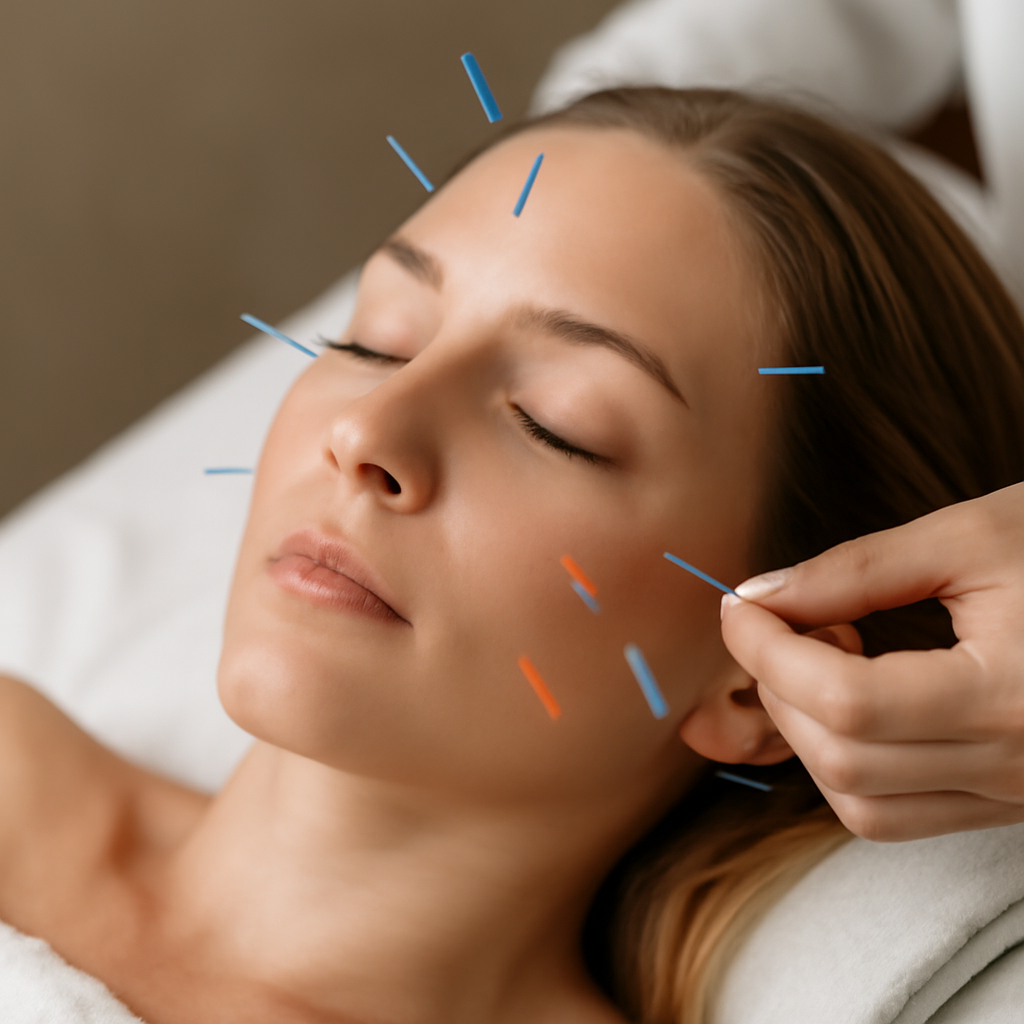 Illustration for evaluating if cosmetic acupuncture suits your holistic facial care needs